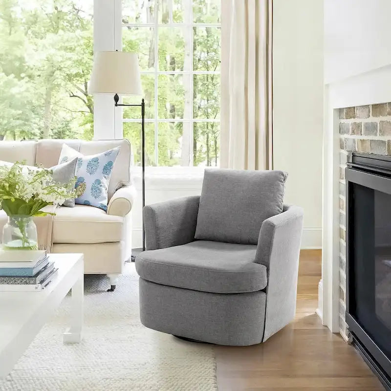 Fauteuils pivotants modernes Chenille pour salon