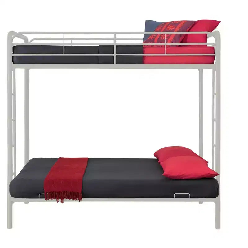 Twin Over Futon Metal Bunk Bed