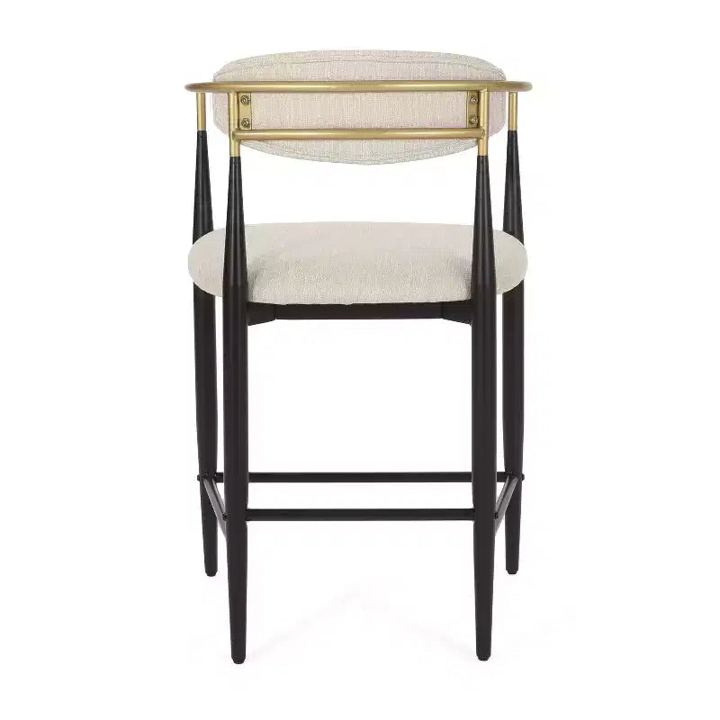Modern Fabric Upholstered Iron 25-Inch Counter Stool