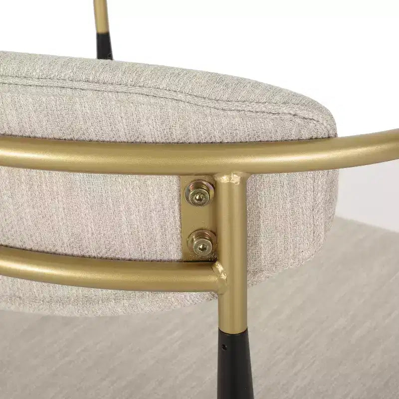 Modern Fabric Upholstered Iron 25-Inch Counter Stool