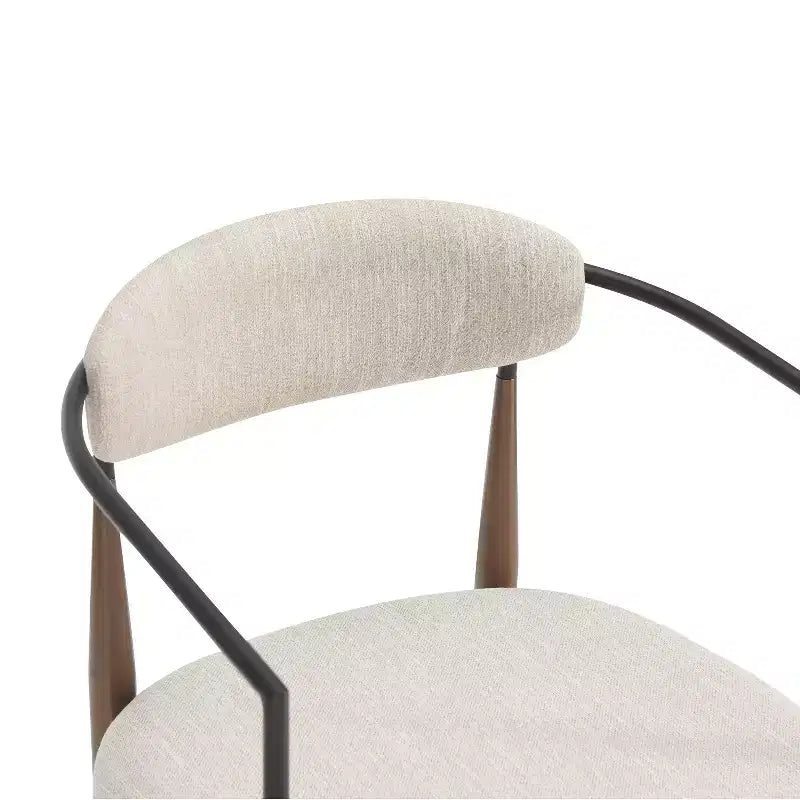 Modern Fabric Upholstered Iron 25-Inch Counter Stool