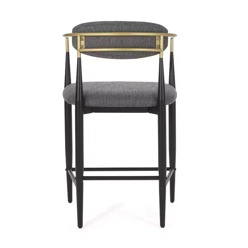Modern Fabric Upholstered Iron 25-Inch Counter Stool