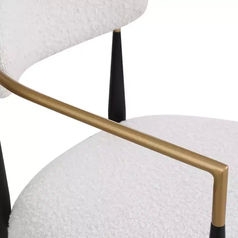 Modern Fabric Upholstered Iron 25-Inch Counter Stool