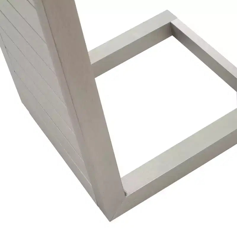 End Table Fashionable Modern Aluminium Side Table with Storage Silver