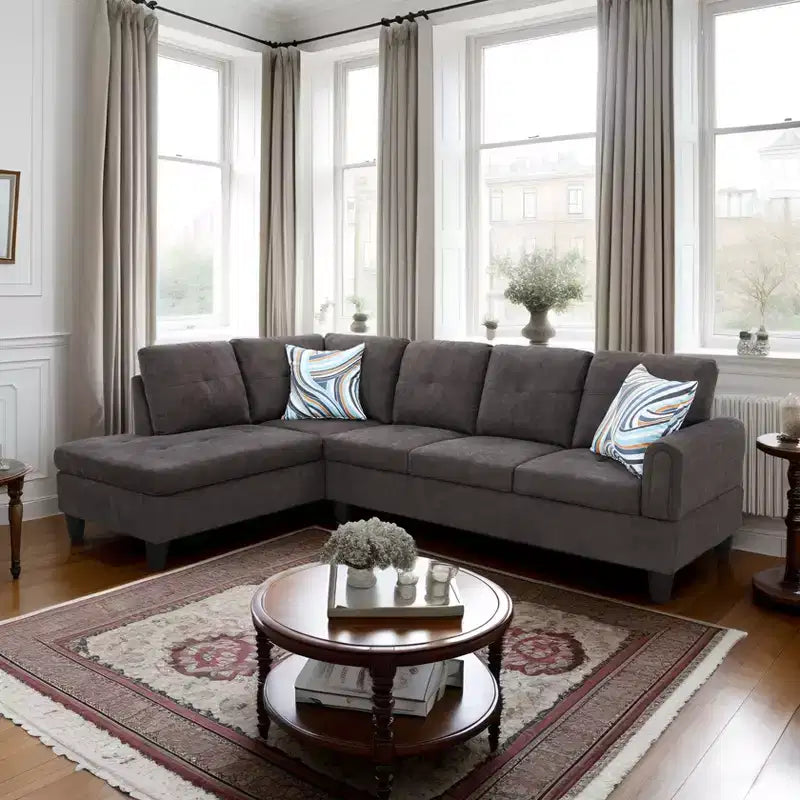 Luxurious Chenille Velvet Sofa with Dual Spring Comfort