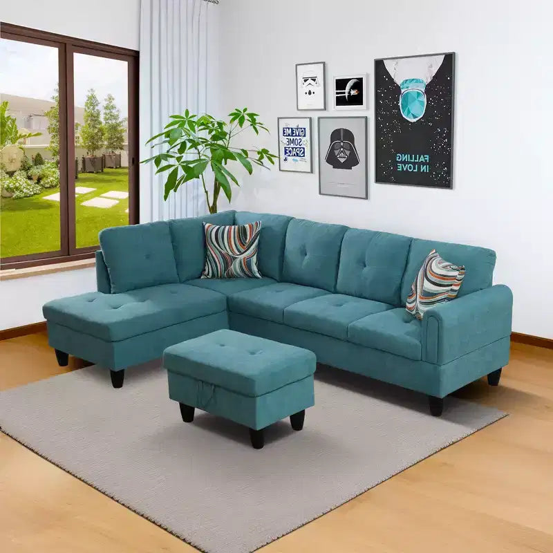 Luxurious Chenille Velvet Sofa with Dual Spring Comfort