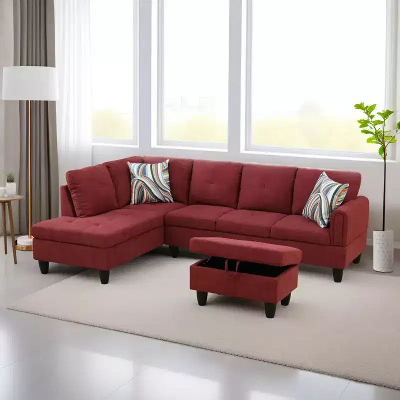 Luxurious Chenille Velvet Sofa with Dual Spring Comfort