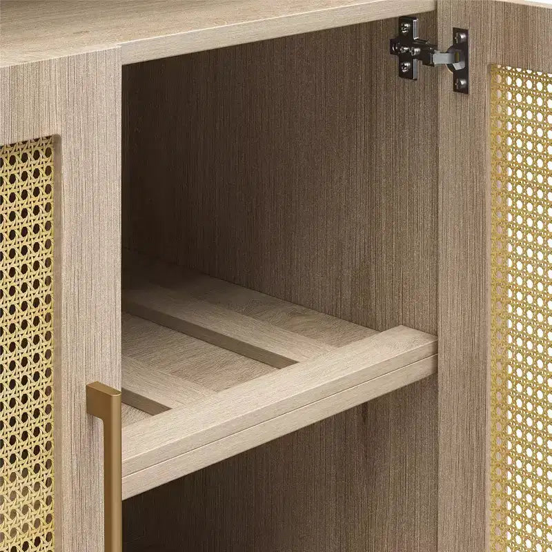 Modern 70" Arched Storage Cabinet With 2 Doors