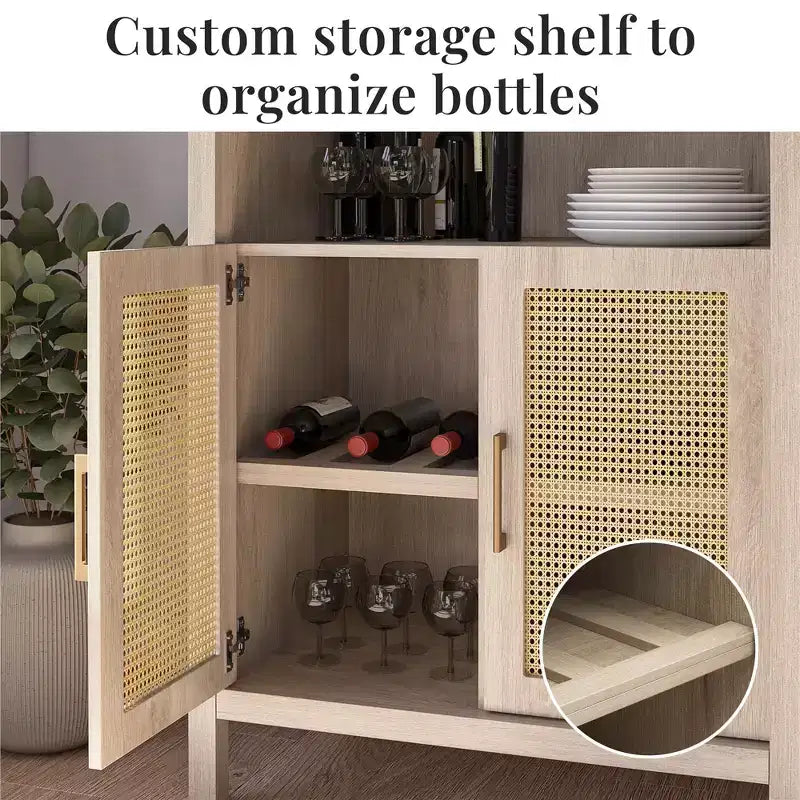 Modern 70" Arched Storage Cabinet With 2 Doors