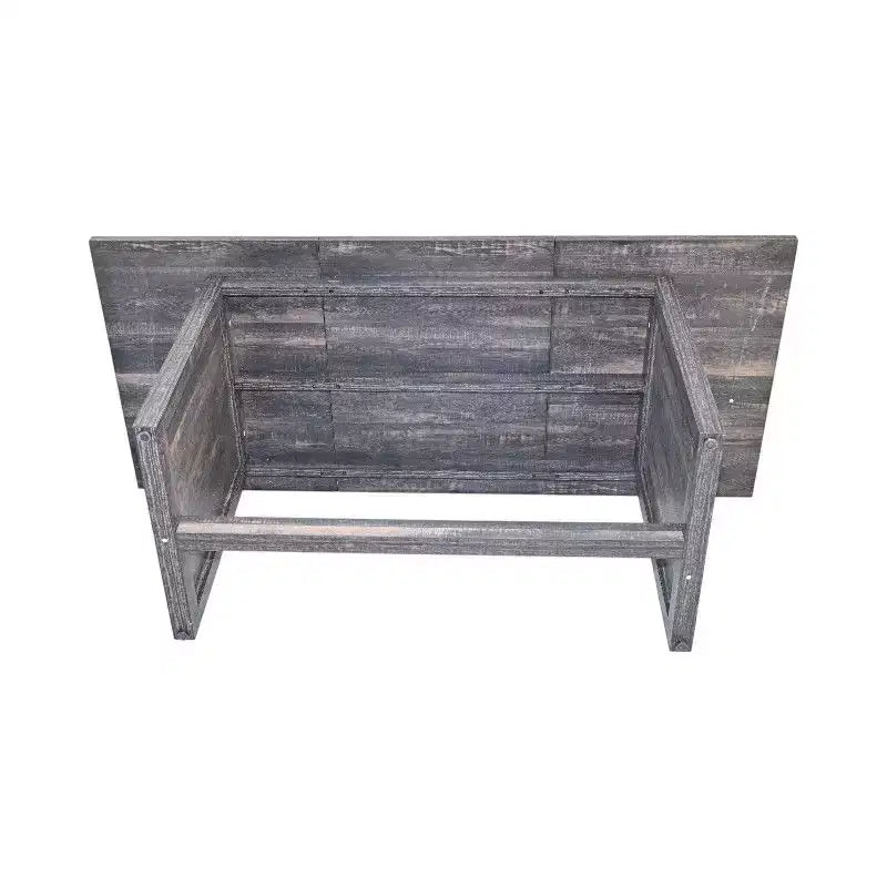 Rectangular Dining Table with X-Frame Base, Farmhouse Industrial Style, Black Wood