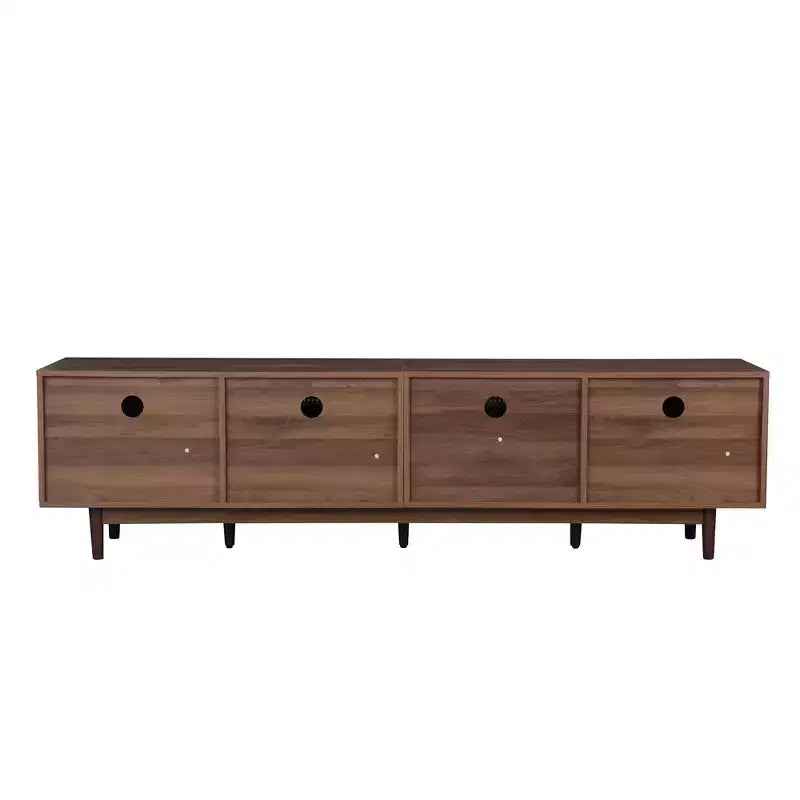 TV Stand for TVs up to 85", Farmhouse TV Console with Drawers, Brown