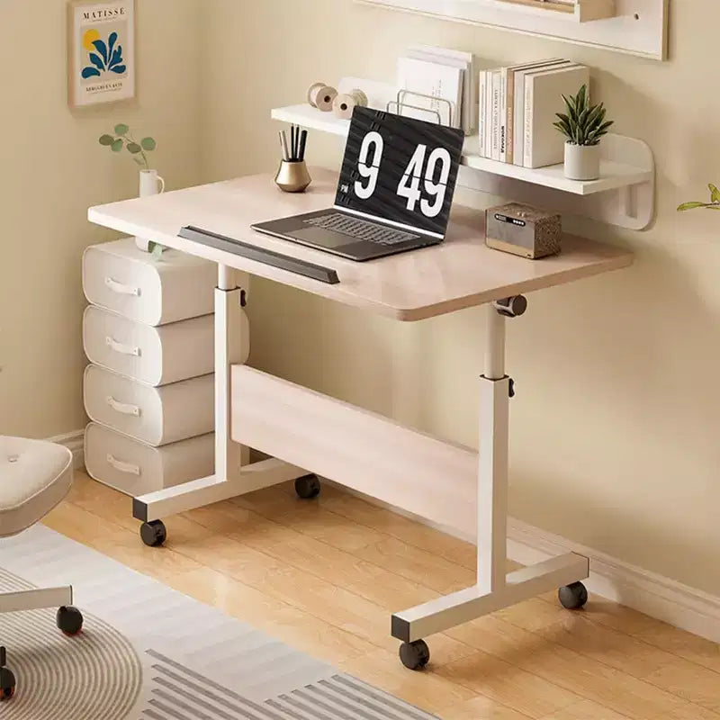 Adjustable Standing Desk (80x40cm, 65-87cm Height) – Mobile & Foldable Computer Desk with Wheels for Home Office