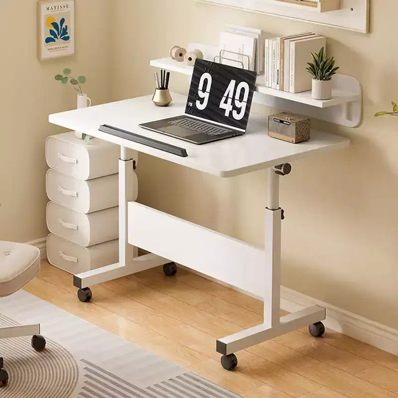 Adjustable Standing Desk (80x40cm, 65-87cm Height) – Mobile & Foldable Computer Desk with Wheels for Home Office
