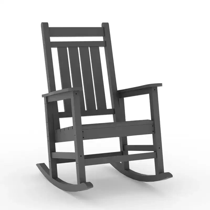 Oversized HDPE Outdoor Rocking Chair, Heavy Duty All-Weather Patio Rocker, Durable Porch Rocking Chair for Outside, Front Yard, Deck, Garden