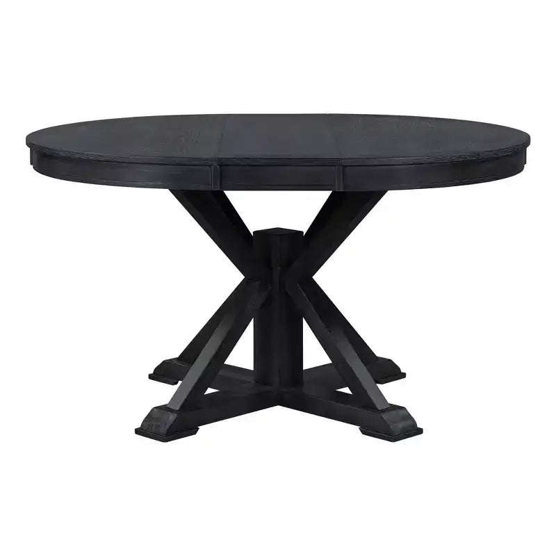 54-Inch Retro Extendable Dining Table with 12-Inch Leaf