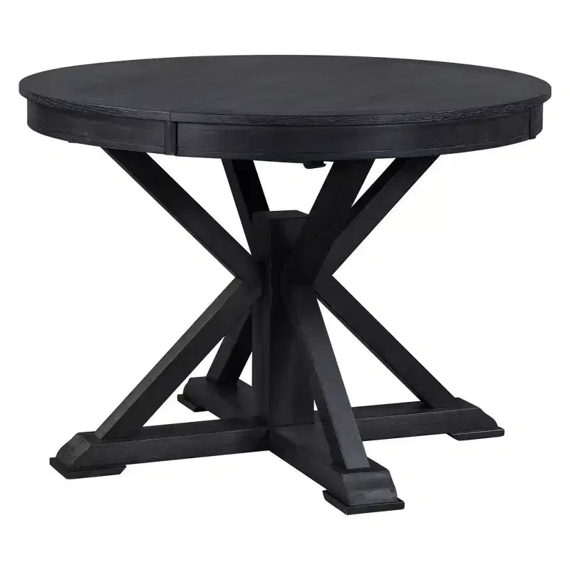 54-Inch Retro Extendable Dining Table with 12-Inch Leaf