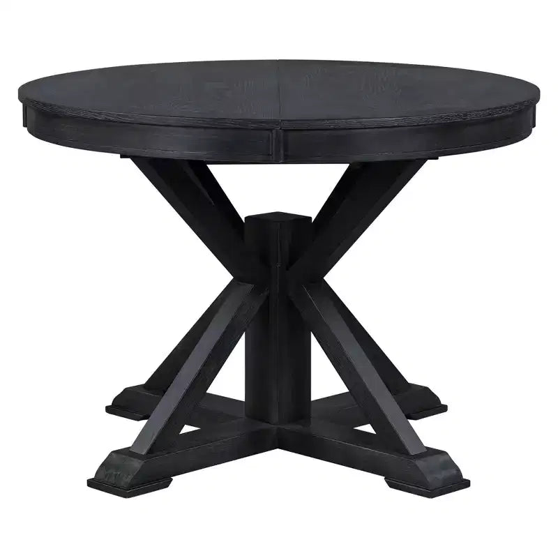 54-Inch Retro Extendable Dining Table with 12-Inch Leaf