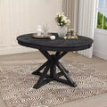 54-Inch Retro Extendable Dining Table with 12-Inch Leaf
