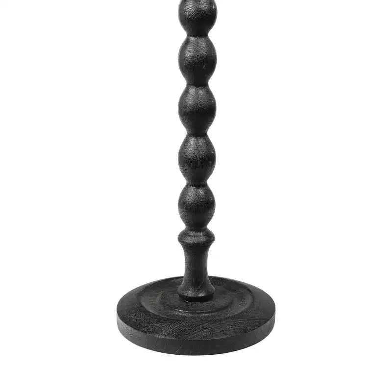 24.5 Cottage Classic Spindle Wood Pedestal Round Drink Table & Decorative End Table