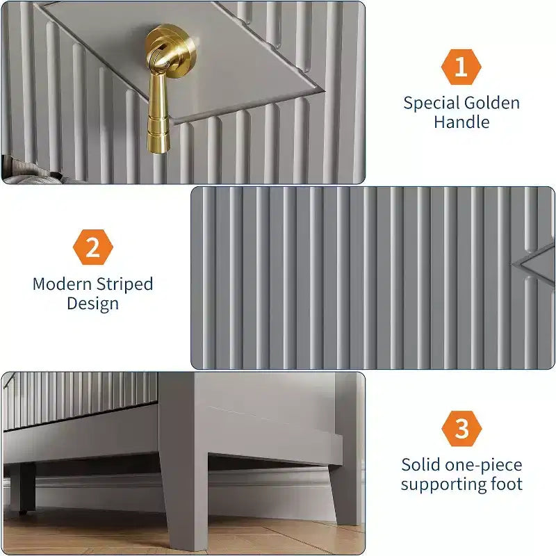 Dresser for Bedroom with 7 Drawers, 54 Wide Modern Chest of Drawers with Metal Handle, Dresser TV Stand, Wood Drawer Organizer for Bedroom