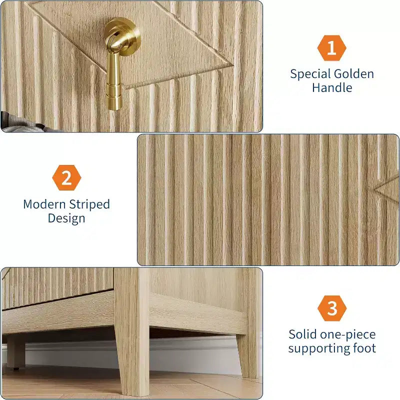 Dresser for Bedroom with 7 Drawers, 54 Wide Modern Chest of Drawers with Metal Handle, Dresser TV Stand, Wood Drawer Organizer for Bedroom