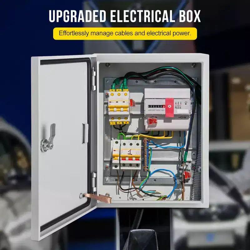 NEMA 4X Waterproof Steel Electrical Box, IP66 Dustproof, Outdoor/Indoor Electrical Junction Box, Lockable Junction Box