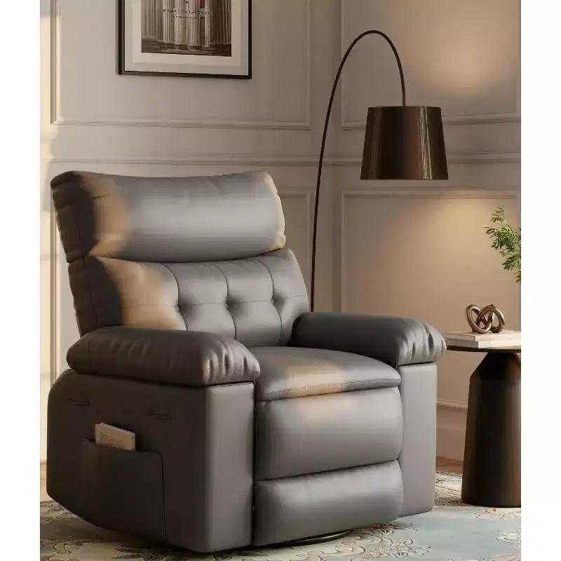 27" Oversized Recliner Chair 360 Swivel Rocker with Heat & Massage