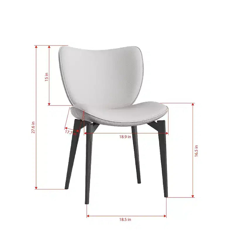 Armless PU Leather Upholstered Dining Chairs for Kitchen & Dining Room