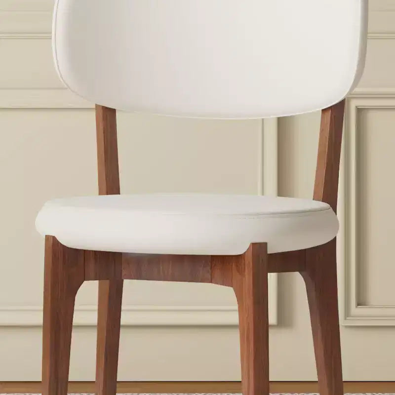 Armless PU Leather Upholstered Dining Chairs for Kitchen & Dining Room