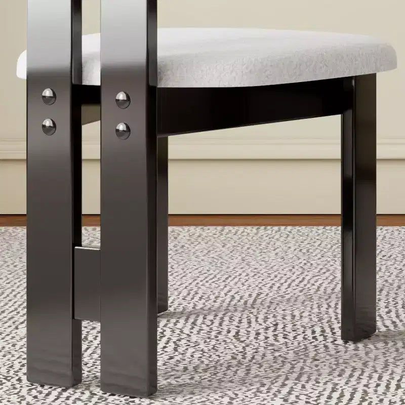 Armless PU Leather Upholstered Dining Chairs for Kitchen & Dining Room