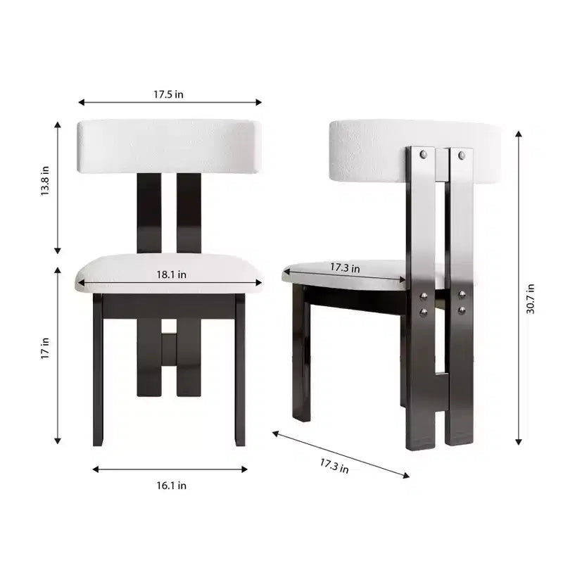 Armless PU Leather Upholstered Dining Chairs for Kitchen & Dining Room