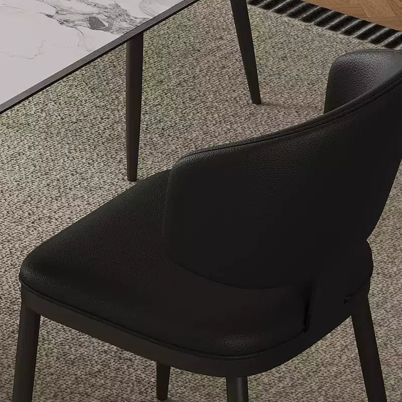 Armless PU Leather Upholstered Dining Chairs for Kitchen & Dining Room