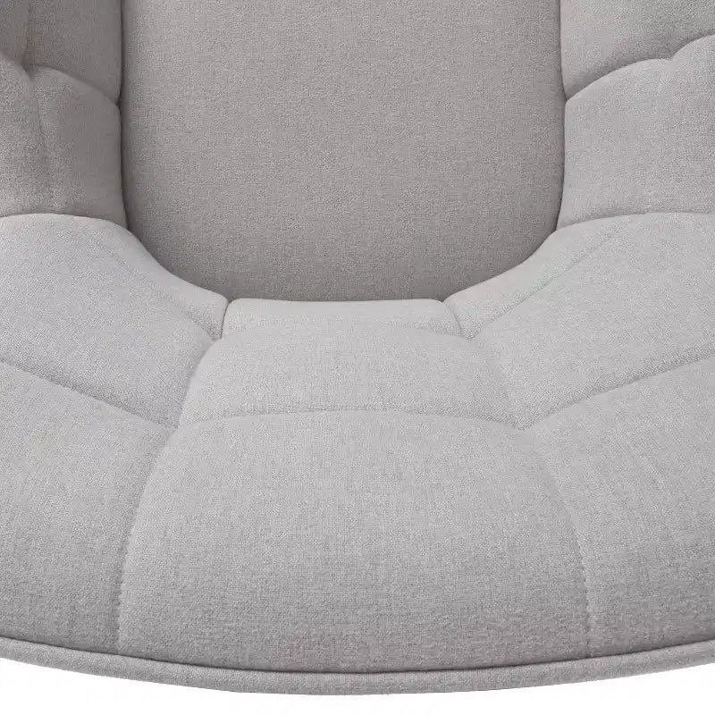 Accent Armchair Fabric Upholstered, Modern Leisure Vanity Chair with Padded Backrest and Seating Cushion, Swivel Armchair Side Chair, Grey