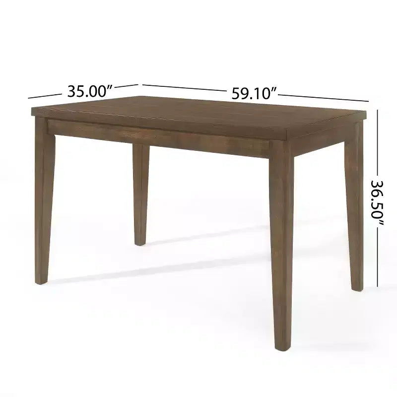 59.1" Vintage Counter Height Dining Table with Wooden Legs, Thick Tabletop for Living Room or Dining Room