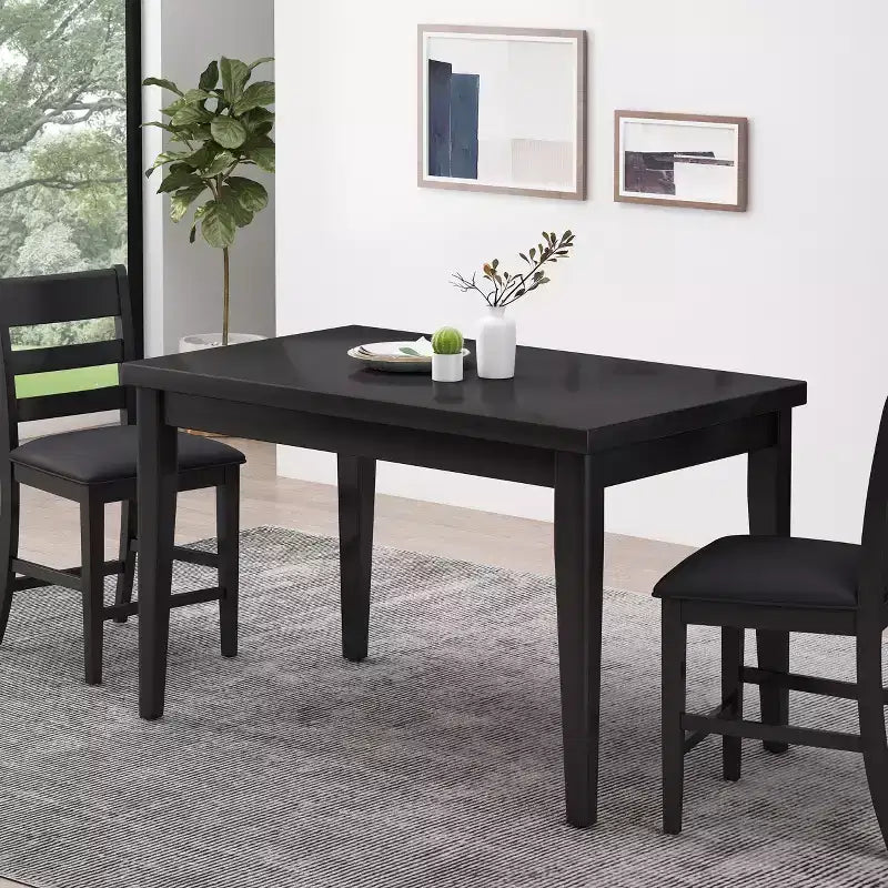 59.1" Vintage Counter Height Dining Table with Wooden Legs, Thick Tabletop for Living Room or Dining Room