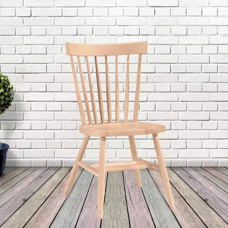 Copenhagen Chair Unfinished - Solid Wood, Parawood, Armless