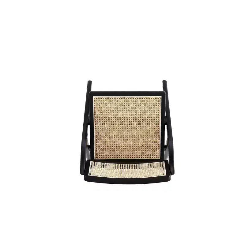 Cane Folding Dining Chair Black/Natural - Ash Frame, No Assembly Required