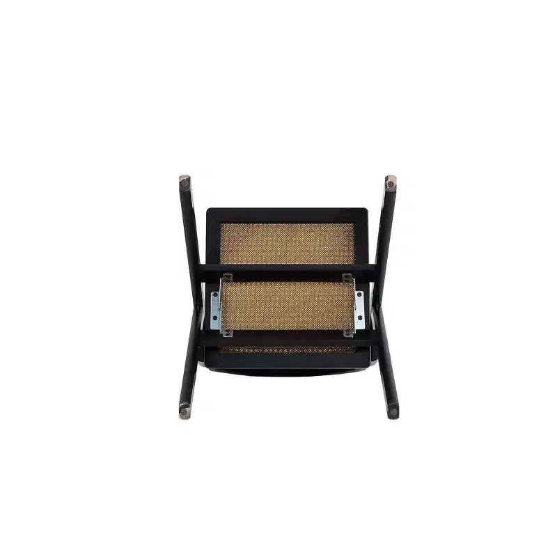 Cane Folding Dining Chair Black/Natural - Ash Frame, No Assembly Required