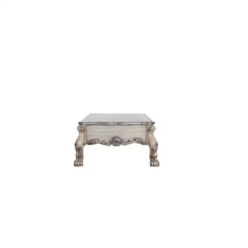 57" Coffee Table Vintage Bone White