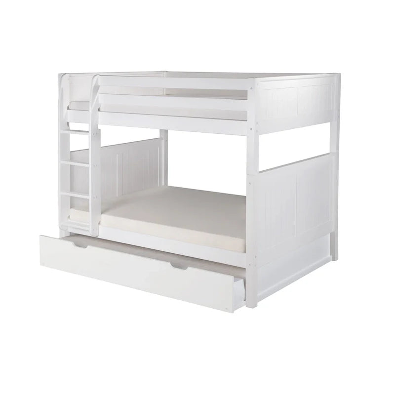 Lit superposé Camaflexi double sur double avec lit gigogne simple - Tête de lit à panneaux
