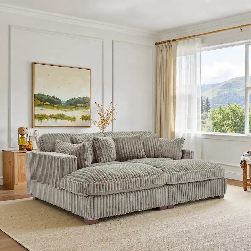 Canapé modulable en tissu pour salon et chambre à coucher