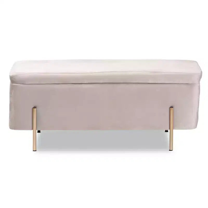 Velvet Metal Storage Bench
