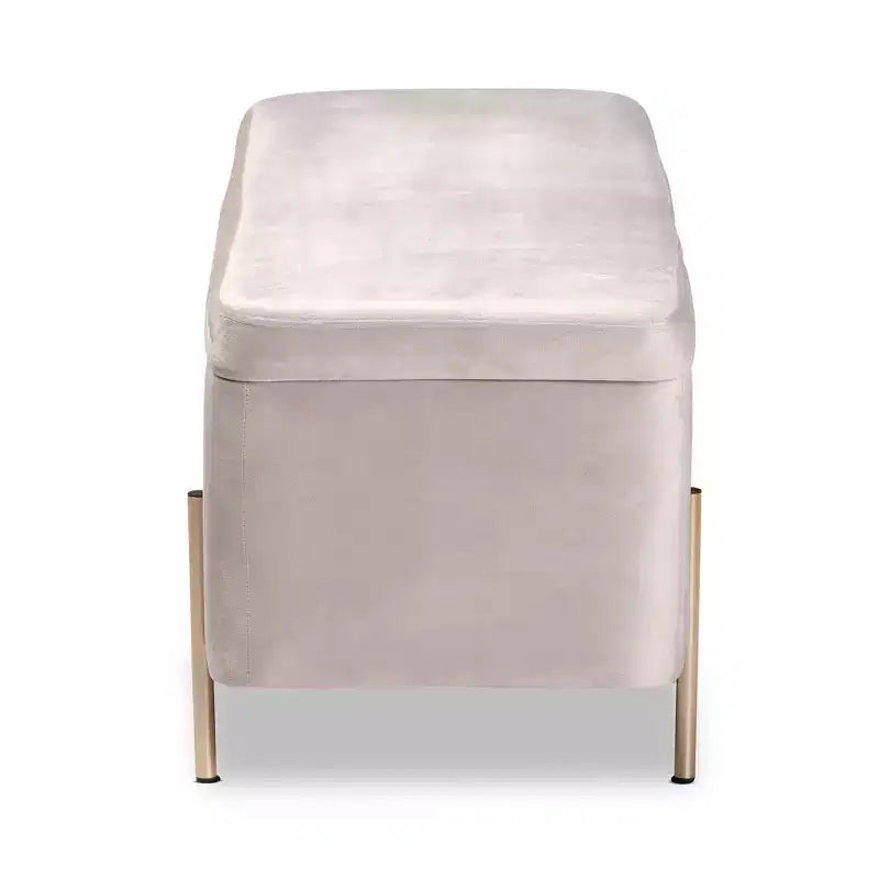Velvet Metal Storage Bench