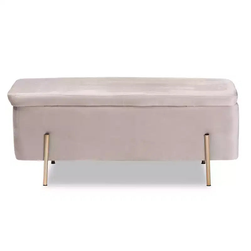 Velvet Metal Storage Bench