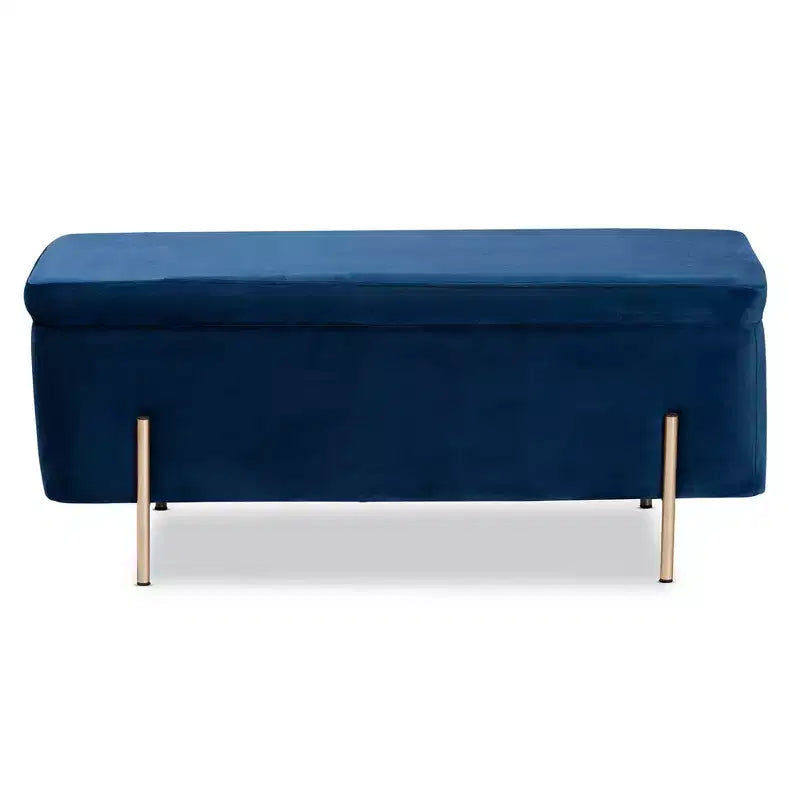 Velvet Metal Storage Bench