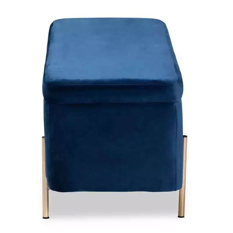Velvet Metal Storage Bench