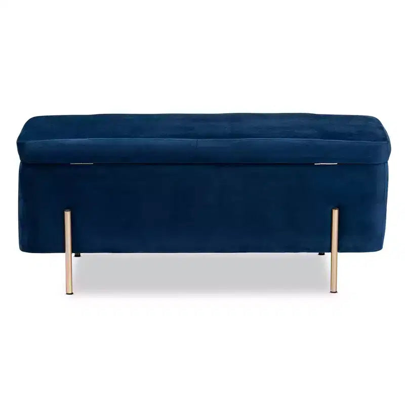 Velvet Metal Storage Bench