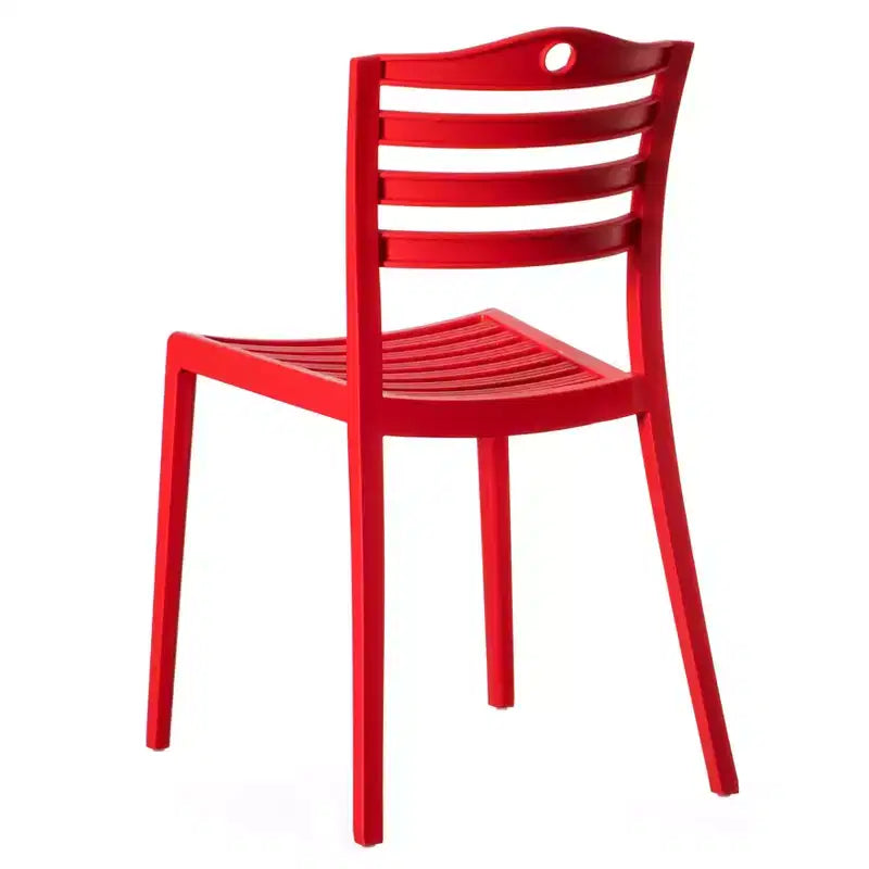 Modern Plastic Dining Chair with Ladderback Design