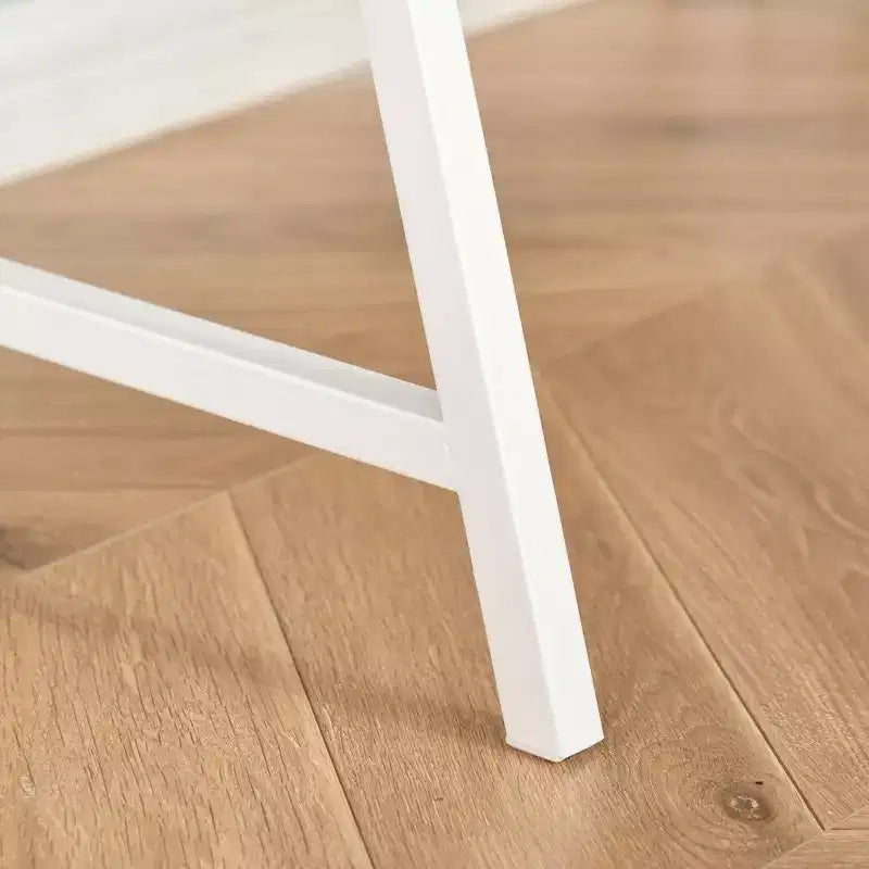 Home Office Desk, Computer Desk for Small Spaces, Writing Table with Drawer and Storage Shelves