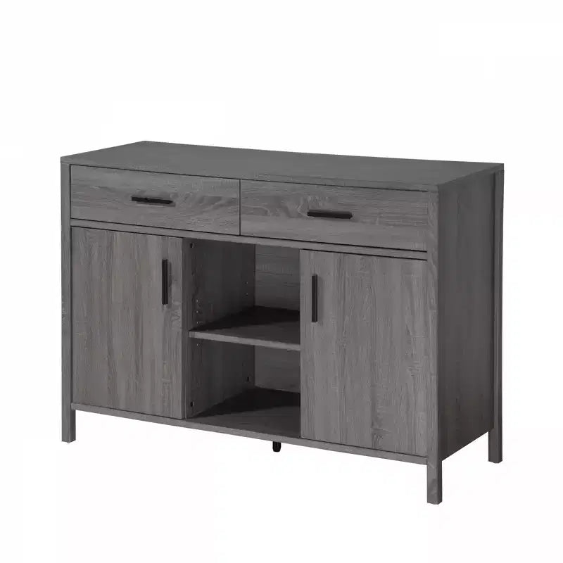 47" Sideboard Storage Cabinet, Dining Server Cupboard Buffet Table with Two Cabinets and Drawers